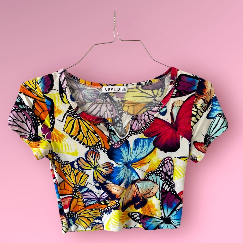 Butterfly crop top size S